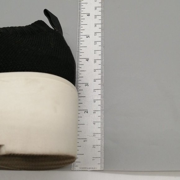 Steven by‎ Steve Madden Womens Bell Pull On Sneaker Black Stretch Wedge Heel 10M - Picture 7 of 9